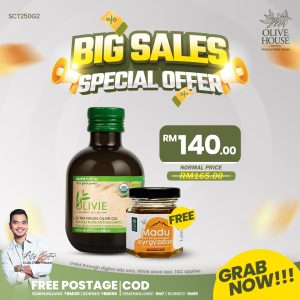 SET SINGLE A ( 1x OLIVIE PLUS 30X 250ML + FREE MADU)